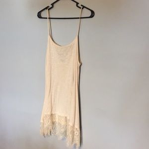 Cream tunic tank top